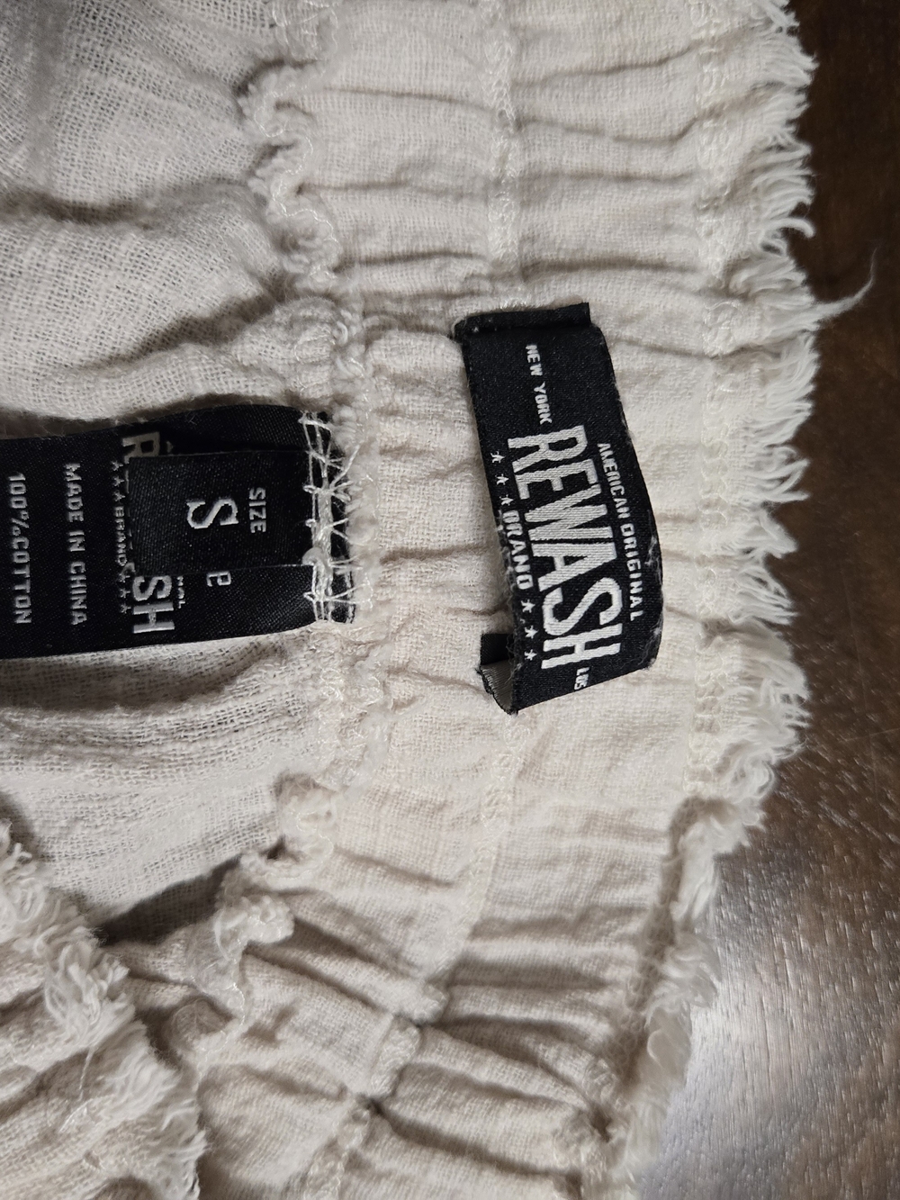 REWASH Cream Gauze Top - Soft Cream